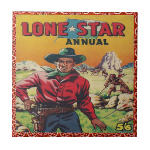 Carreau Étoile solitaire de cowboy occidental vintage