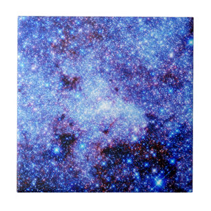 Carreau Étoiles à étincelles bleues