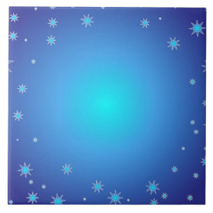 Carreau Étoiles bleues