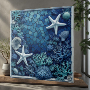 Carreau Étoiles de mer Récif de corail Coquillages Décorat