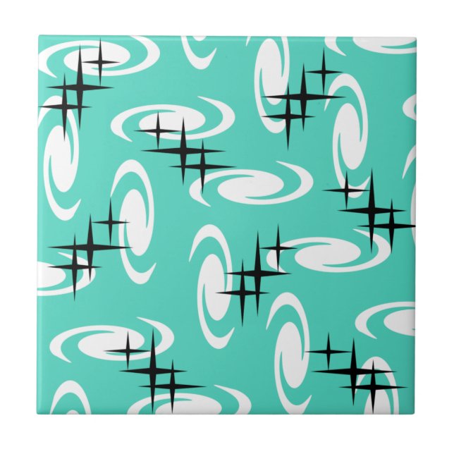 Carreau Étoiles Motif Turquoise (Devant)