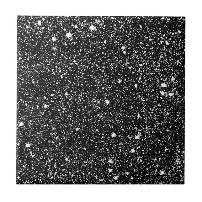 Carreau Étoiles noires d'étincelle (Devant)