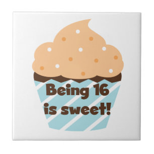 Carreau Etre 16 est Sweet Anniversaire T-shirts et cadeaux