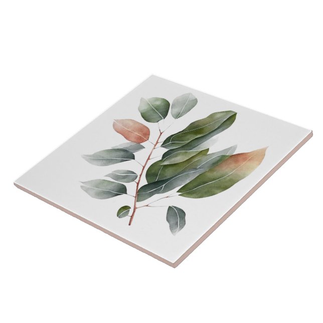 Carreau Eucalyptus Feuilles (Côté)