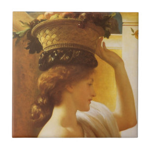 Carreau Eucharis - Jeune Fille avec une corbeille de fruit