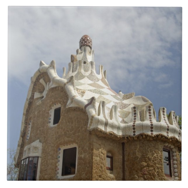 Carreau Europe, Espagne, Catalogne, Barcelone. Park Guell, (Devant)