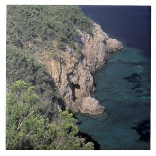 Carreau Europe, Italie, Toscane. Côte rocheuse; Cala