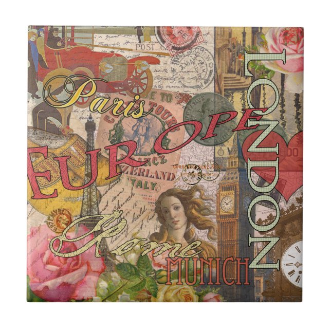 Carreau Europe Travel Vintage (Devant)
