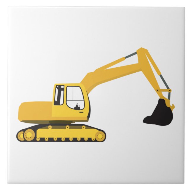 Carreau Excavateur Construction Camion Enfants (Devant)
