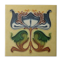 Exceptionnel anglais Art Nouveau Floral c1900 Repr