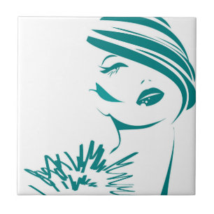 Carreau Face de Turquoise Vintage
