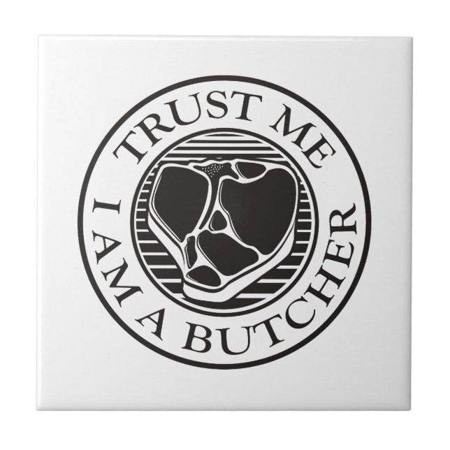 Carreau Faites-moi confiance, je suis un T-bone du boucher (Devant)