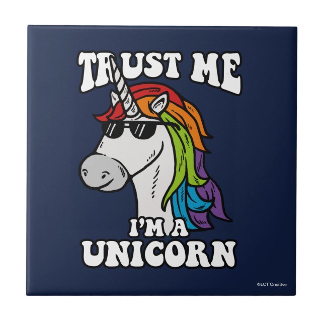Carreau Faites-moi confiance Je suis une licorne (Devant)