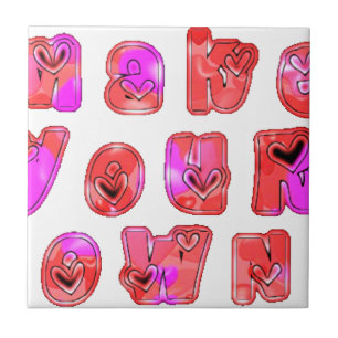 Carreau Faites votre propre coeur Art Design d'impression