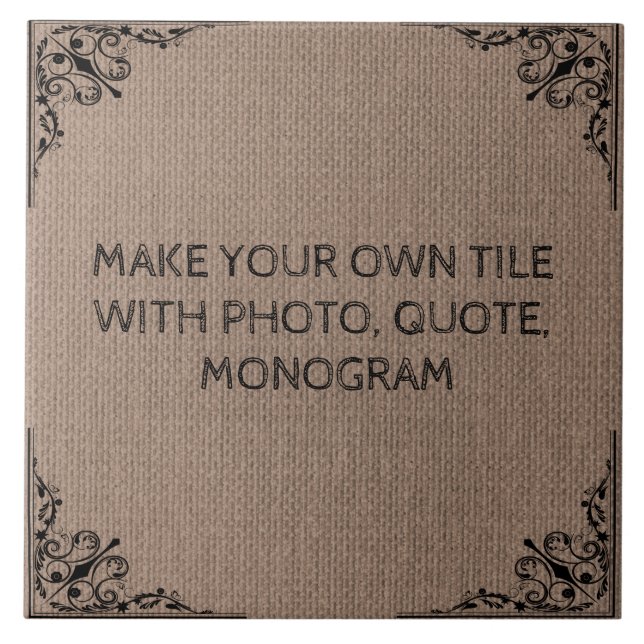 CARREAU FAITES VOTRE PROPRE TITRE CÉRAMIQUE (Devant)