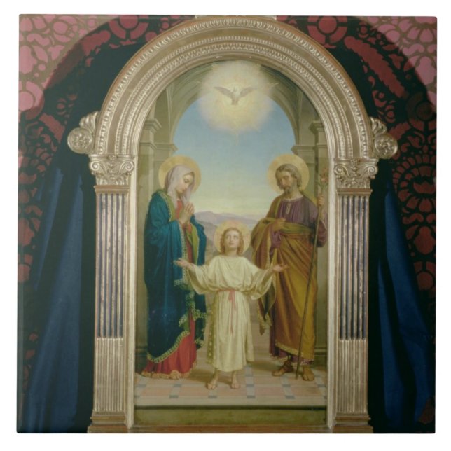 Carreau Famille sainte, 1898 (tempera sur le panneau) (Devant)
