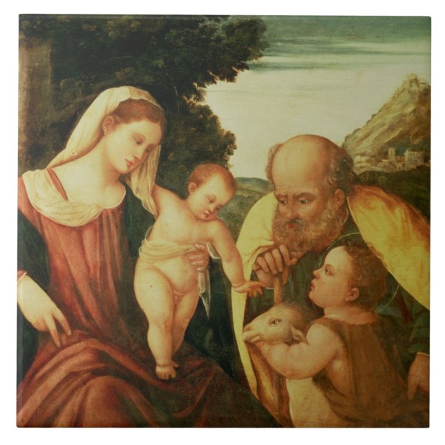 Carreau Famille sainte avec St John (Devant)