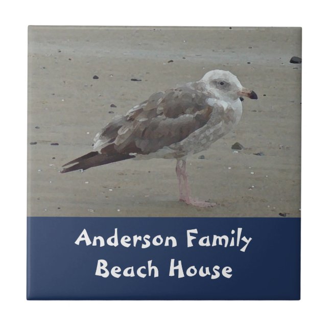 Carreau Family Beach House Accueil Artistique Animal Seagu (Devant)