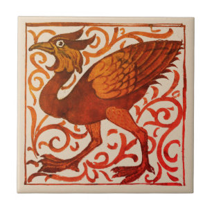 Carreau Fantastic Bird - William De Morgan