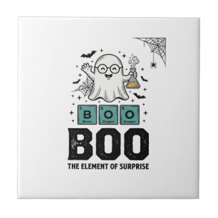 Carreau Fantôme d'Halloween Science Drôle Vintage_1