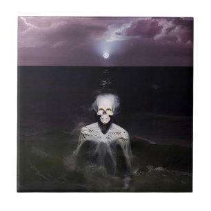 Carreau Fantôme en mer - Peinture à l'huile
