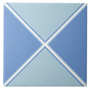 Carreau Farine de maïs et croix de diamant bleu clair et b