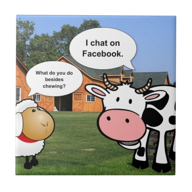 Carreau Farm animals cute cartoon funny chat (Devant)