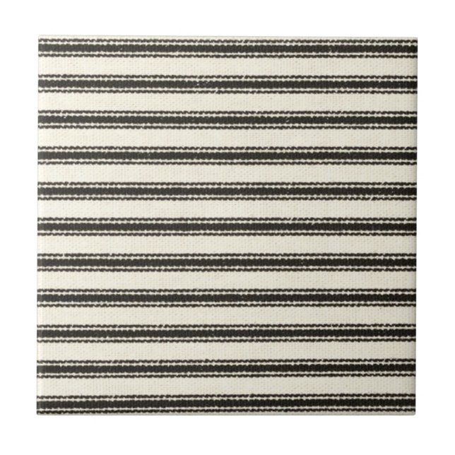 Carreau Farmhouse Black Ticking  (Devant)