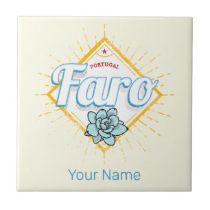 Carreau Faro Algarve Portugal Retro Succulents Vintages