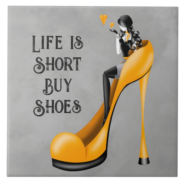 Carreau Fashion Diva à Stiletto Golden (Devant)