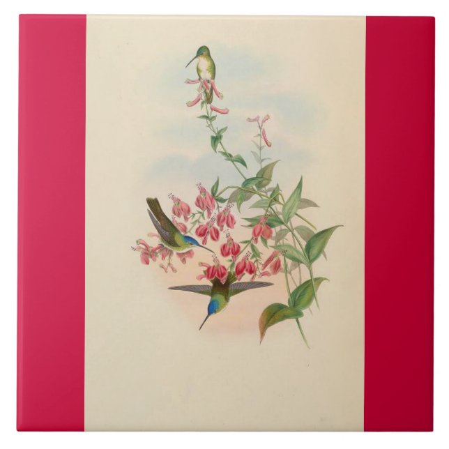Carreau Faune florale d'animaux de fleurs d'oiseaux de (Devant)