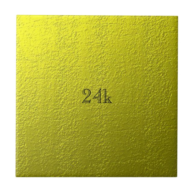 Carreau Faux 24k d'or solide personnalisé (Devant)