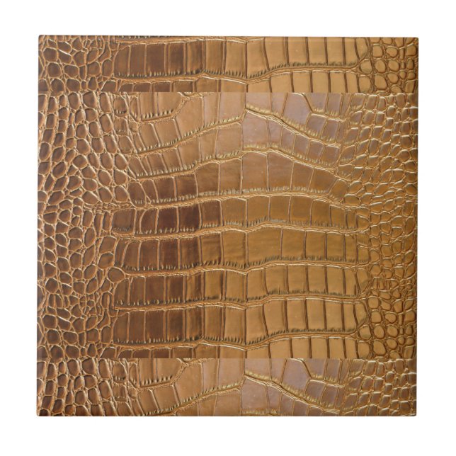 Carreau Faux Crocodile Motif de peau animale en cuir (Devant)