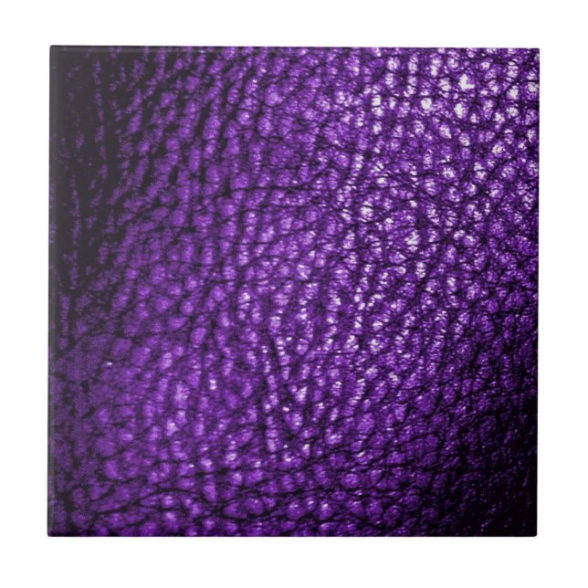 Carreau Faux Deep Royal Purple cuir - Design Solide (Devant)