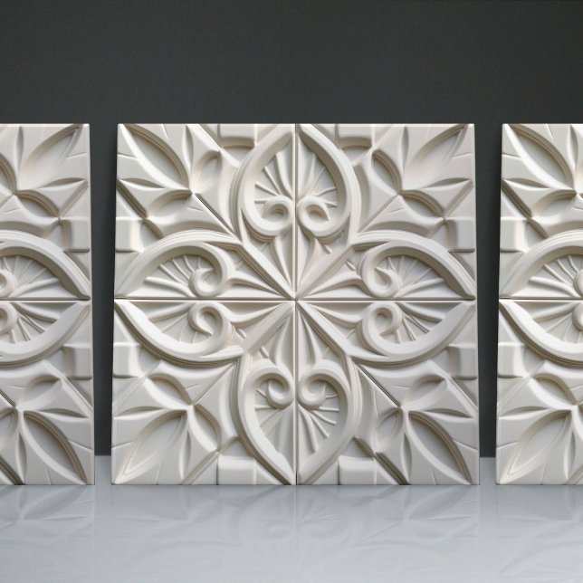 Carreau Faux Relief Floral Carrelage marocain Accueil Déco (Créateur téléchargé)