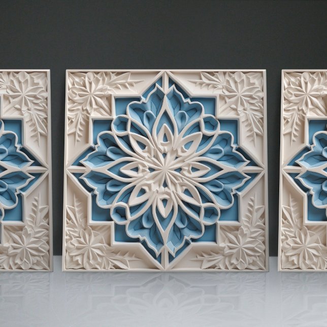 Carreau Faux Relief Floral Carrelage marocain Accueil Déco (Créateur téléchargé)