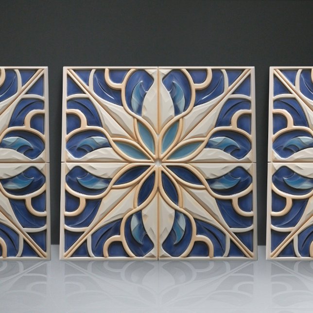 Carreau Faux Relief Floral Carrelage marocain Accueil Déco (Créateur téléchargé)