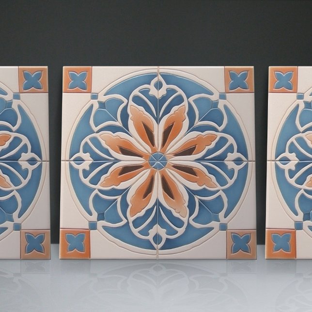 Carreau Faux Relief Floral Carrelage marocain Accueil Déco (Créateur téléchargé)