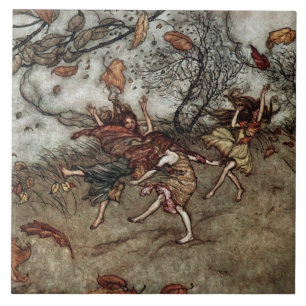 Carreau "Fées d'automne" par Arthur Rackham