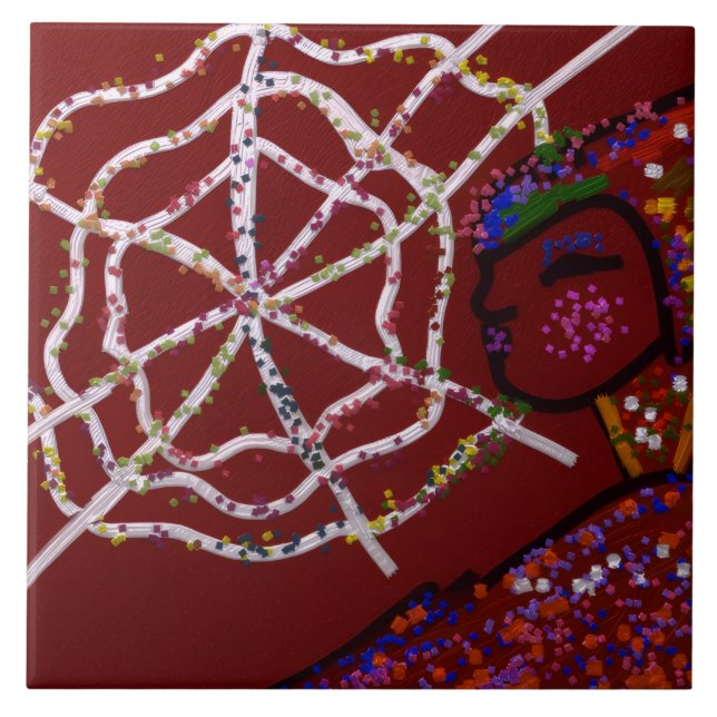 Carreau Female Spider Pharaoh Ceramic Tile (Devant)