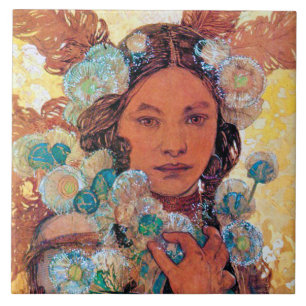 Carreau Femme amérindienne, Mucha