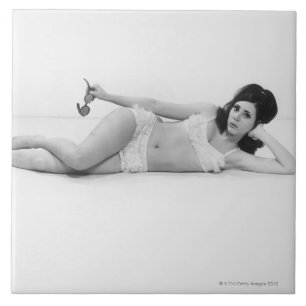 Carreau Femme dans les vêtements de bain
