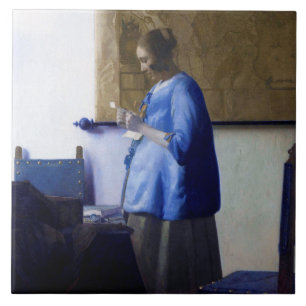 Carreau Femme en bleu, Johannes Vermeer