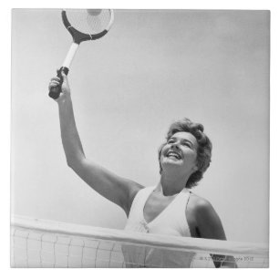 Carreau Femme jouant au tennis 2