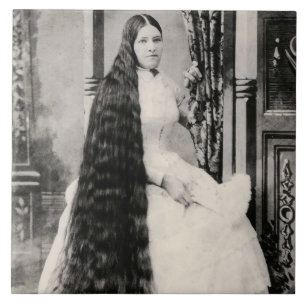 Carreau Femme victorienne aux cheveux longs
