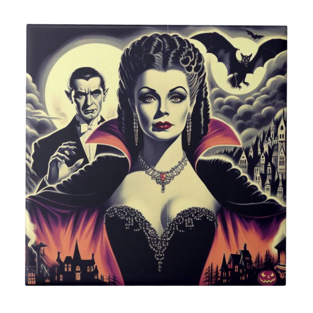 Carreau Femme vintage Hot Vampire (Devant)