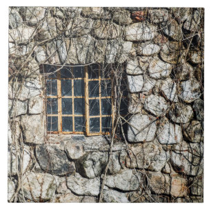 Carreau Fenêtre Dans Un Mur De Pierre