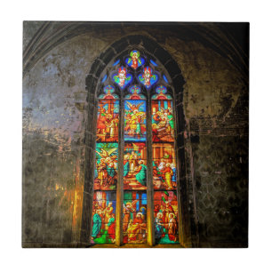 Carreau Fenêtre en verre teinté colorée vibrante