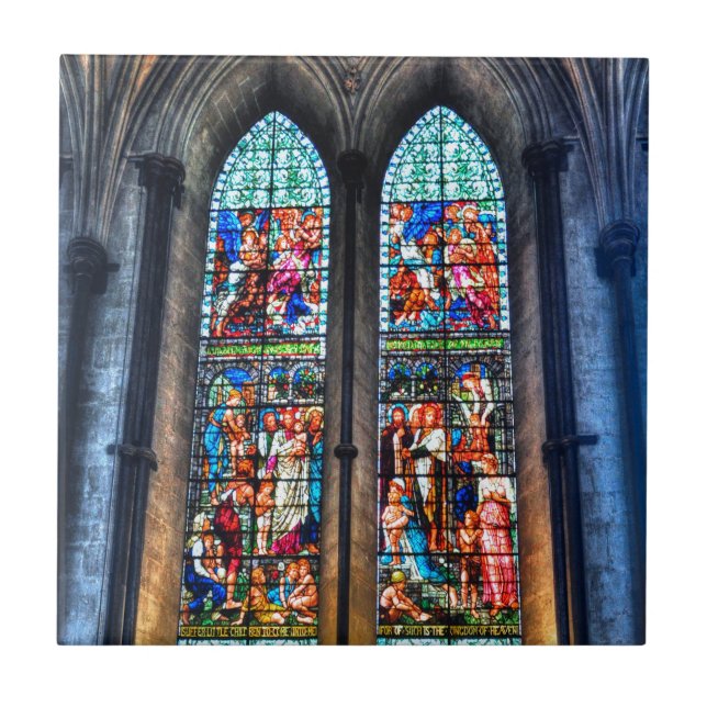 Carreau Fenêtres en verre tendu, Cathédrale de Salisbury,  (Devant)