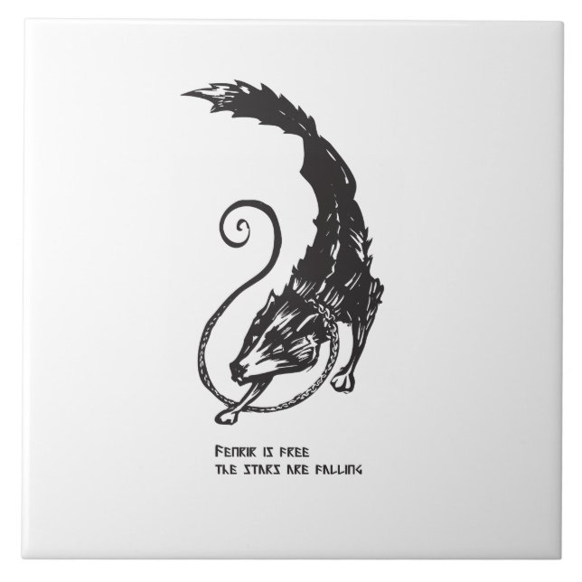 Carreau Fenrir Fenris est un chien libre virevoltant la my (Devant)